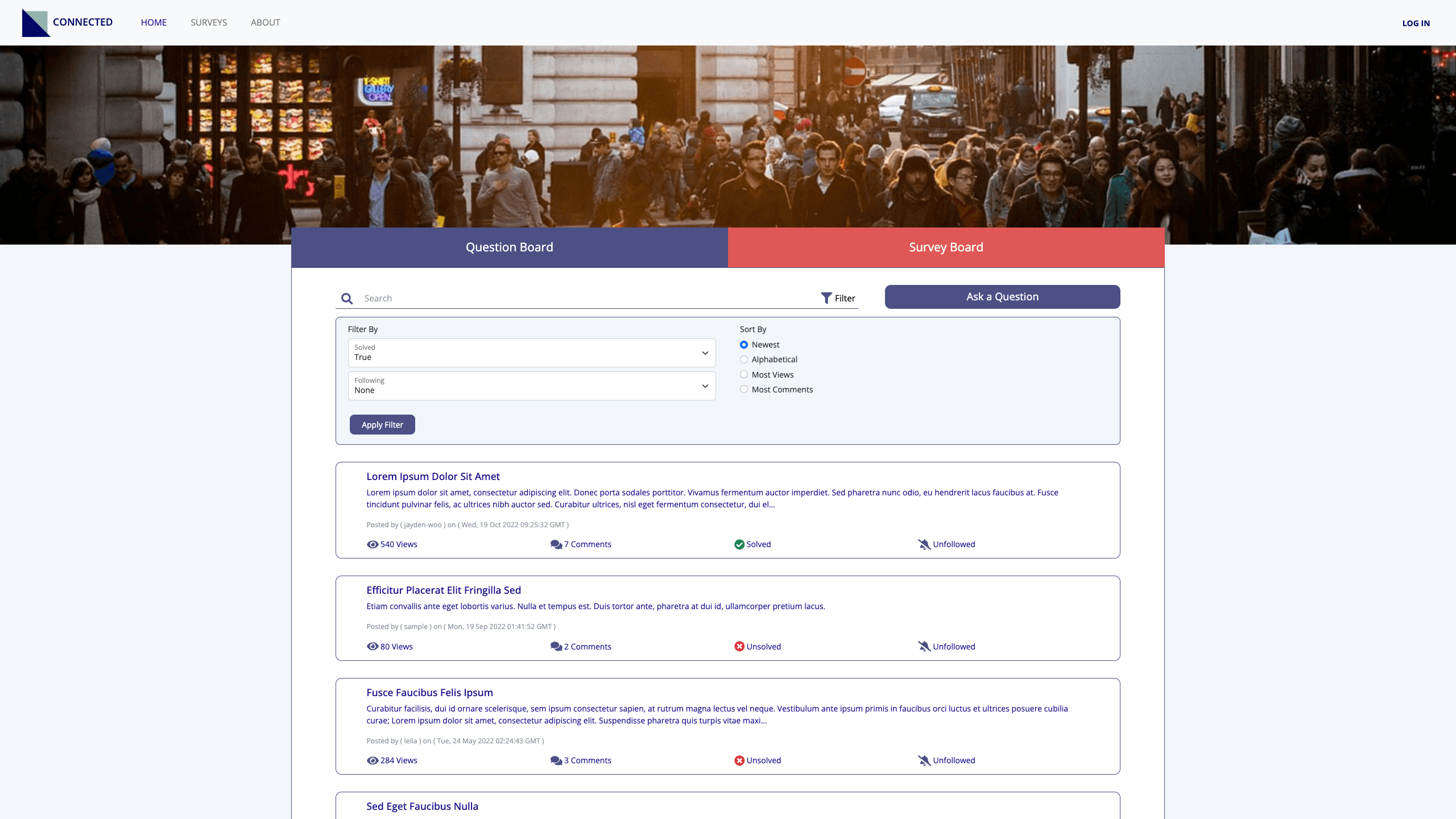 Demo of Connected project