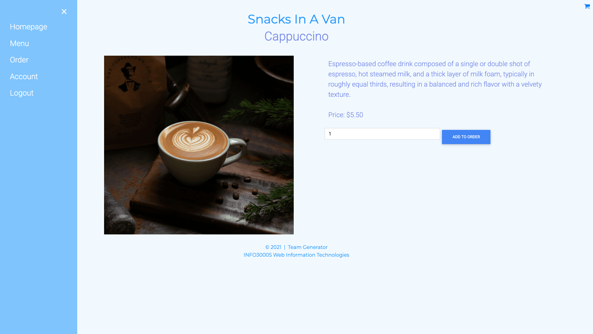 Demo of Snacks in a Van project